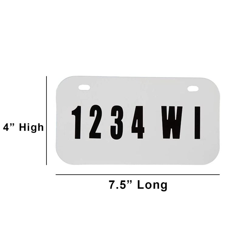 Raider FS-12000-1 ATV/UTV Wisconsin License Plate Kit with Numbers and Letters Included (7.5 in x 4 in) - Image 4